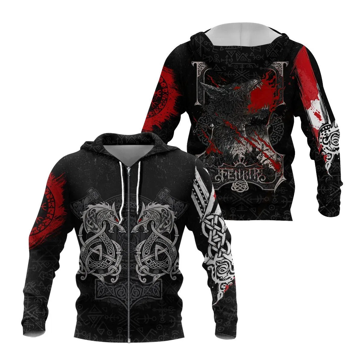 Awesome Hoodie 3D All Over Print Fenrir in Norse Mythology for Men and Women Hoodie, T-Shirt, Zip Hoodies, Sweatshirt ND234