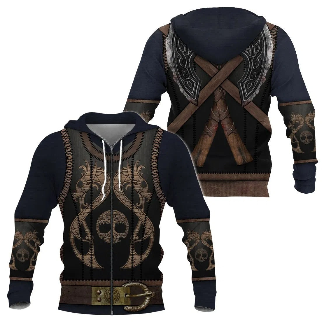 Awesome Hoodie 3D All Over Print Viking Armor in Norse for Men and Women Hoodie, T-Shirt, Zip Hoodies, Sweatshirt ND235