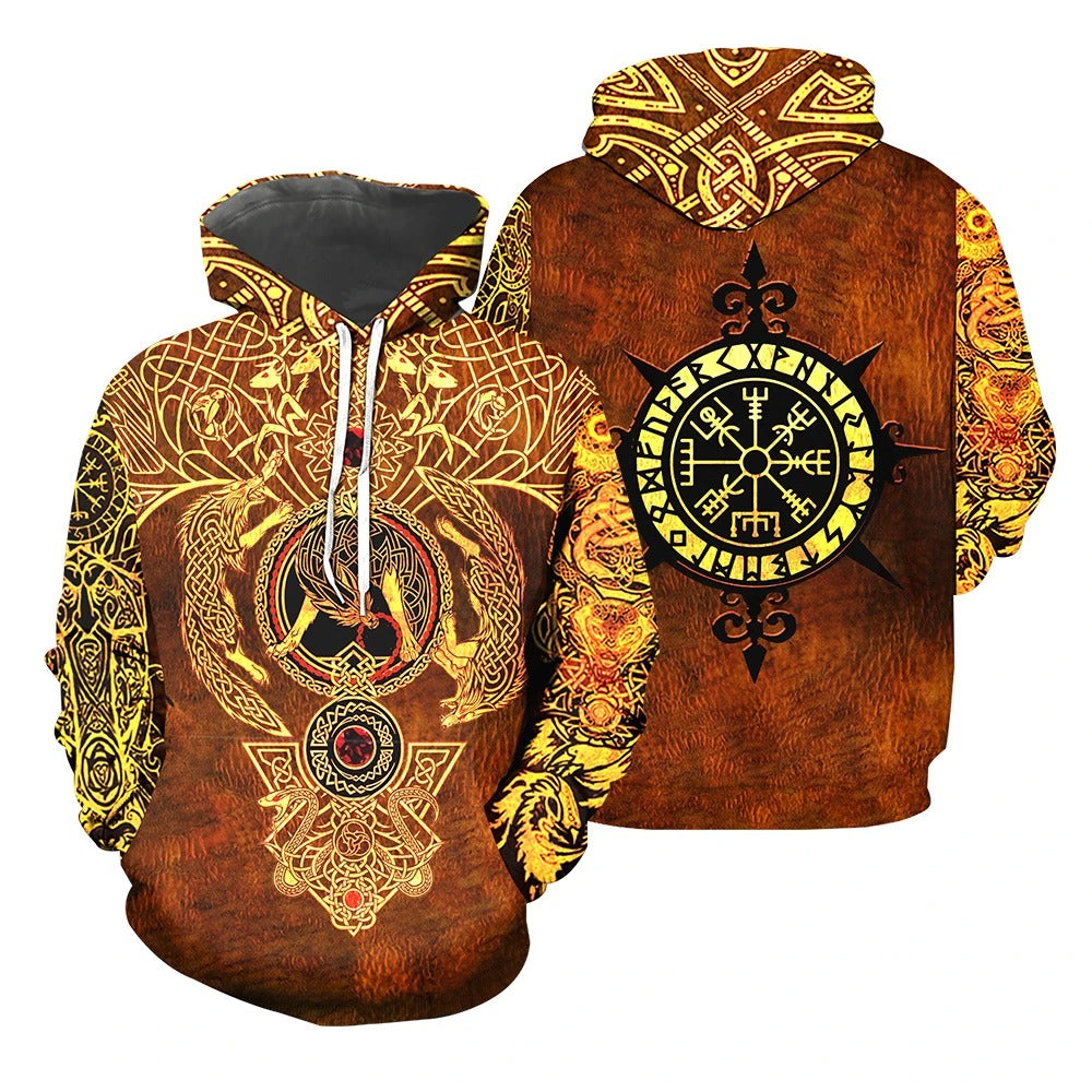 Awesome Hoodie 3D All Over Print Viking Old Norse for Men and Women Hoodie, T-Shirt, Zip Hoodies, Sweatshirt ND239