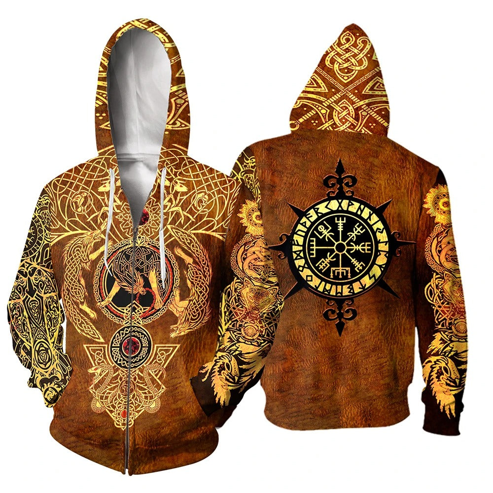 Awesome Hoodie 3D All Over Print Viking Old Norse for Men and Women Hoodie, T-Shirt, Zip Hoodies, Sweatshirt ND239