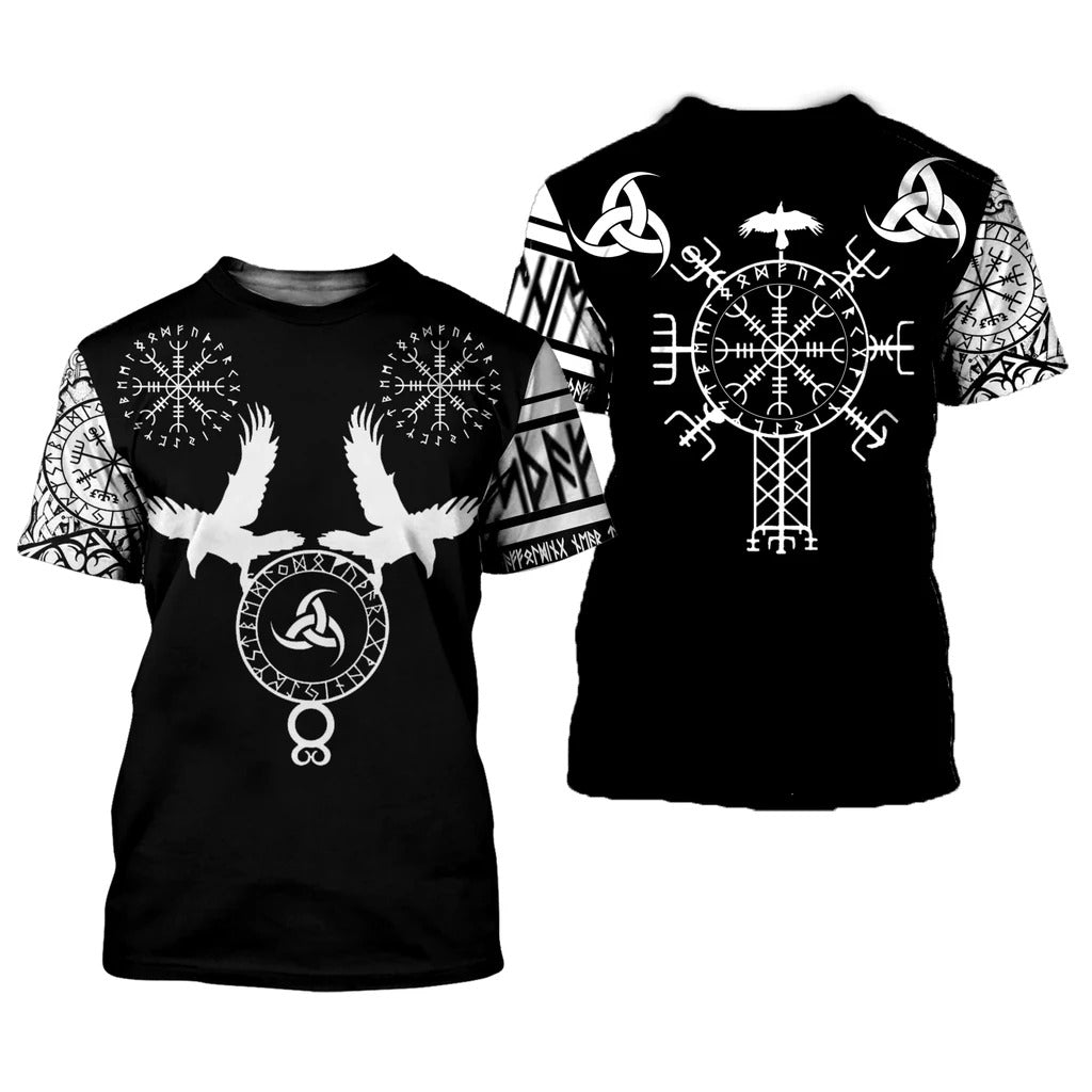 Awesome Hoodie 3D All Over Print Viking Tattoos for Men and Women T-Shirt, Zip Hoodies ND242
