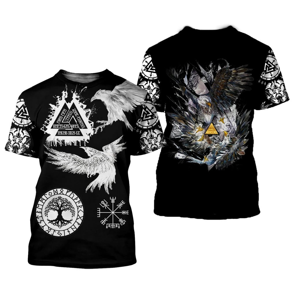 Awesome Hoodie 3D All Over Print Viking Tattoos for Men and Women T-Shirt, Zip Hoodies ND243
