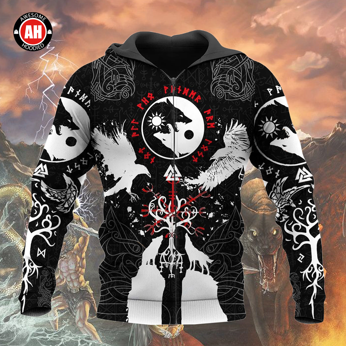 Awesome Hoodie 3D All Over Print Viking Tattoo BV2 for Men and Women Hoodie, T-Shirt, Zip Hoodies, Sweatshirt ND246
