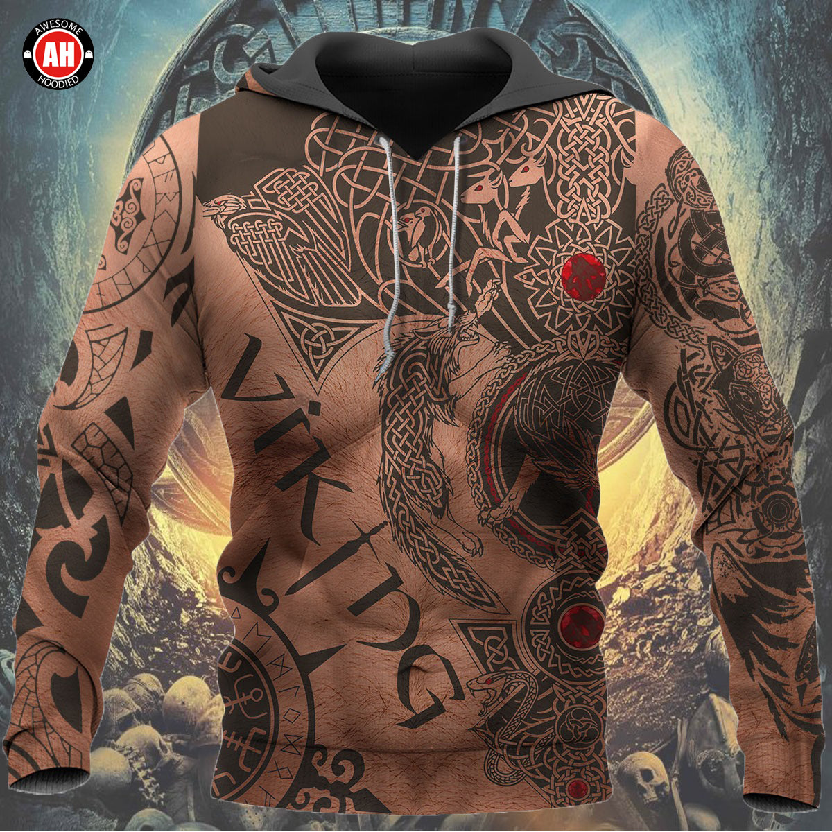 Awesome Hoodie 3D All Over Print Vikings Tattoo 3D for Men and Women Hoodie, T-Shirt, Zip Hoodies, Sweatshirt ND251