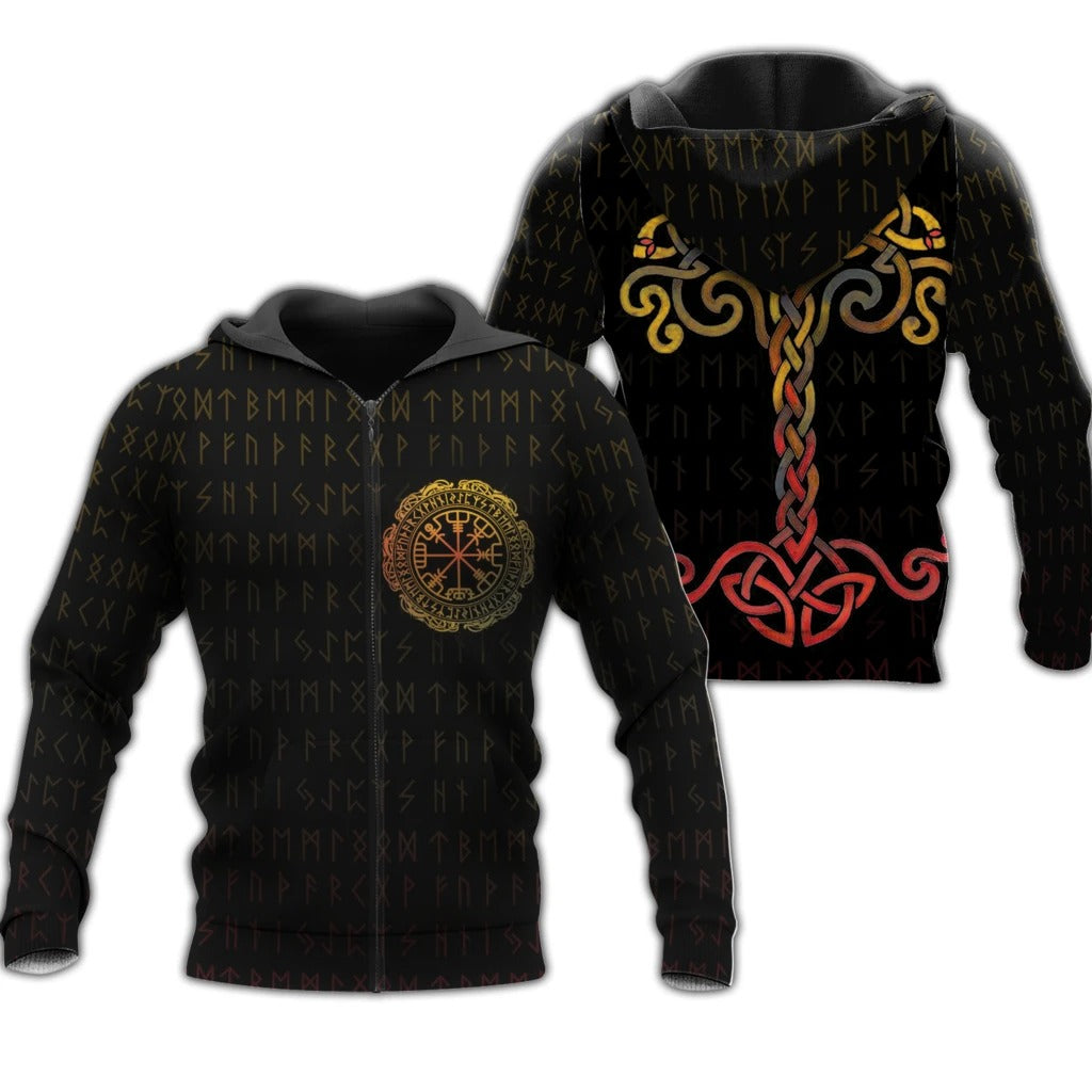 Awesome Hoodie 3D All Over Print Viking Tree Tattoos for Men and Women T-Shirt, Zip Hoodies ND255