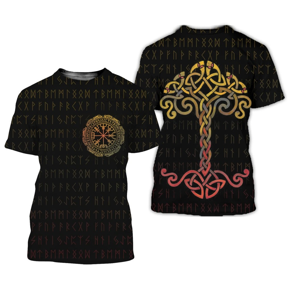 Awesome Hoodie 3D All Over Print Viking Tree Tattoos for Men and Women T-Shirt, Zip Hoodies ND255