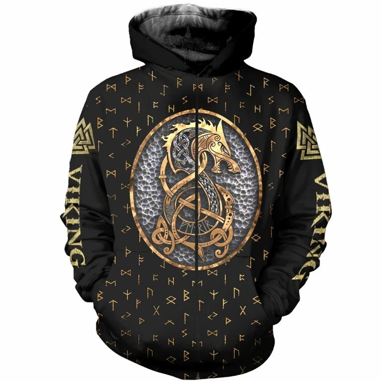 Awesome Hoodie 3D All Over Print Viking Fenrir for Men and Women Hoodie, T-Shirt, Zip Hoodies, Sweatshirt ND256