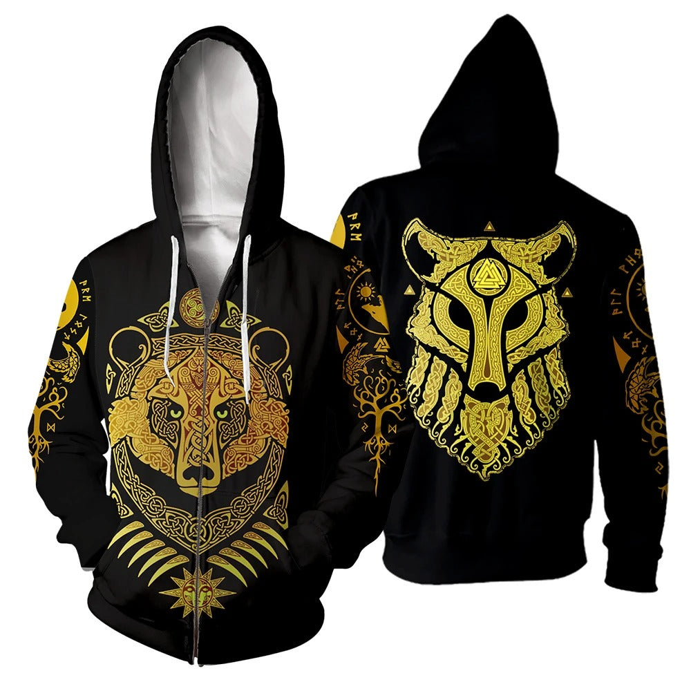 Awesome Hoodie 3D All Over Print Vikings Tattoo for Men and Women Hoodie, T-Shirt, Zip Hoodies, Sweatshirt ND260