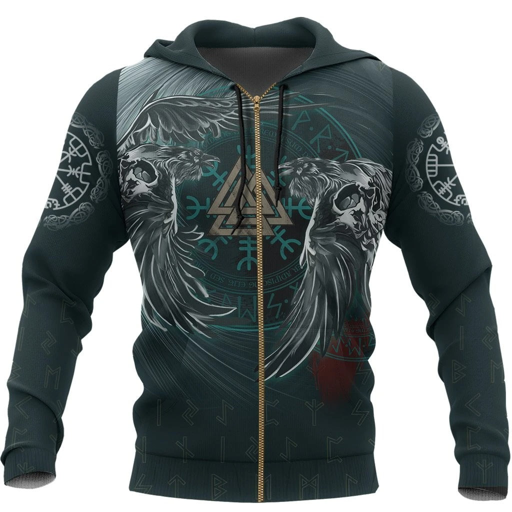Awesome Hoodie 3D All Over Print Viking Ravens for Men and Women Hoodie, T-Shirt, Zip Hoodies, Sweatshirt ND262
