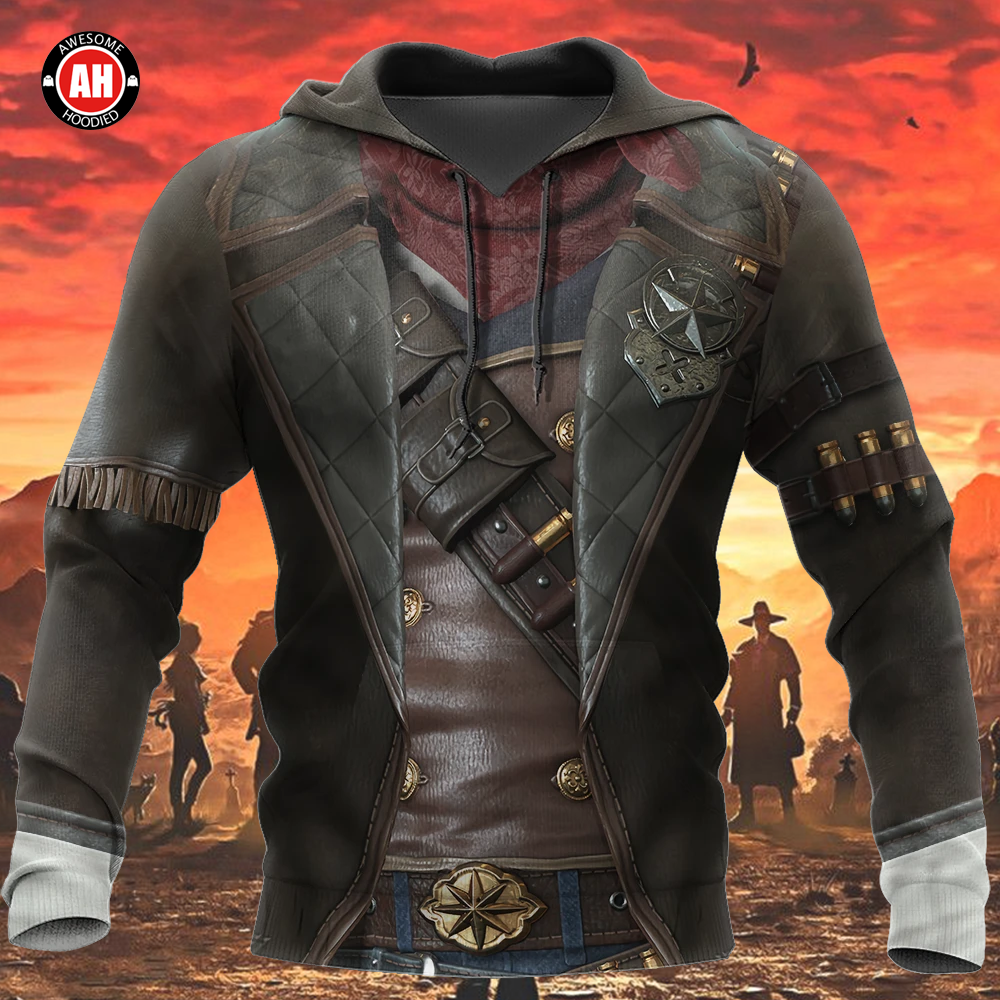 Awesome Hoodie 3D All Over Print Cowboy Armor - Hoodie, T-Shirt, Zip Hoodies, Sweatshirt ND282