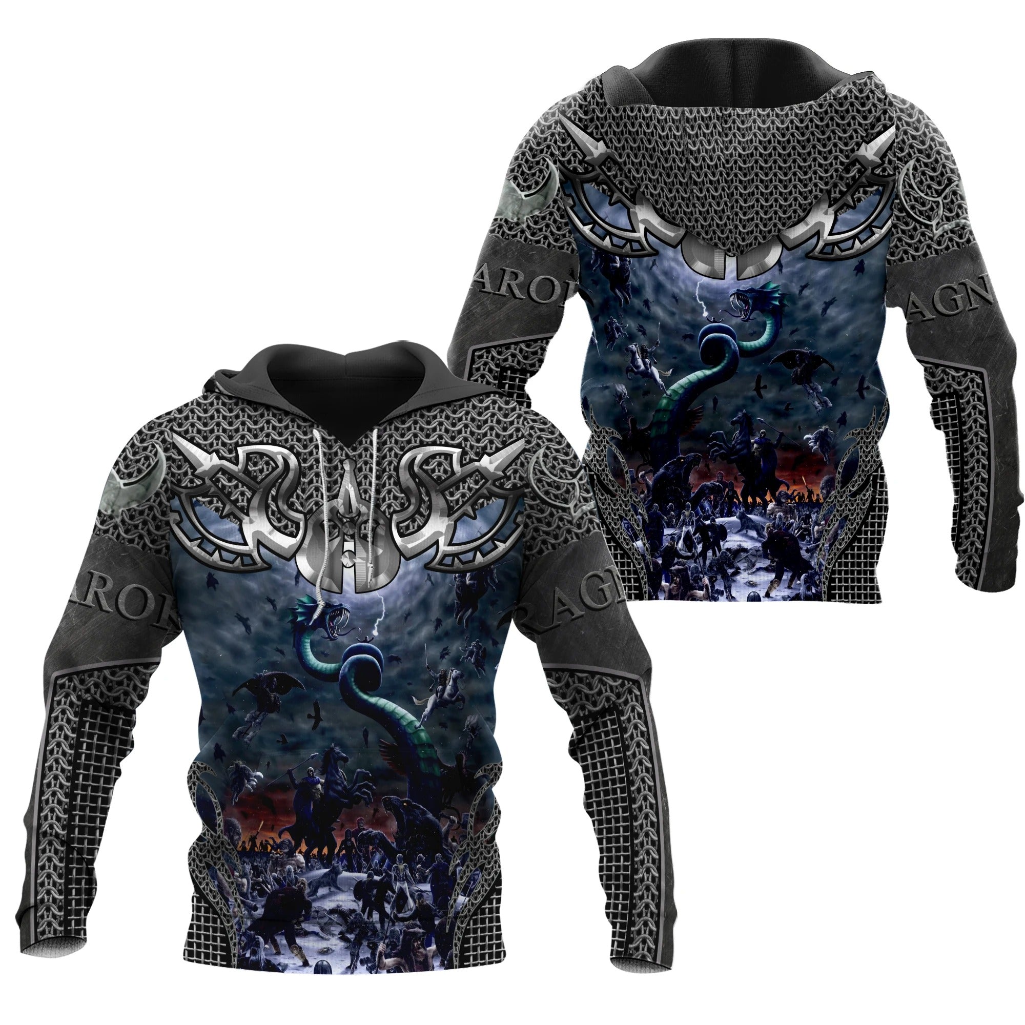 Awesome Hoodie 3D All Over Print Vikings Ragnarok- Hoodie, T-Shirt, Zip Hoodies, Sweatshirt ND290