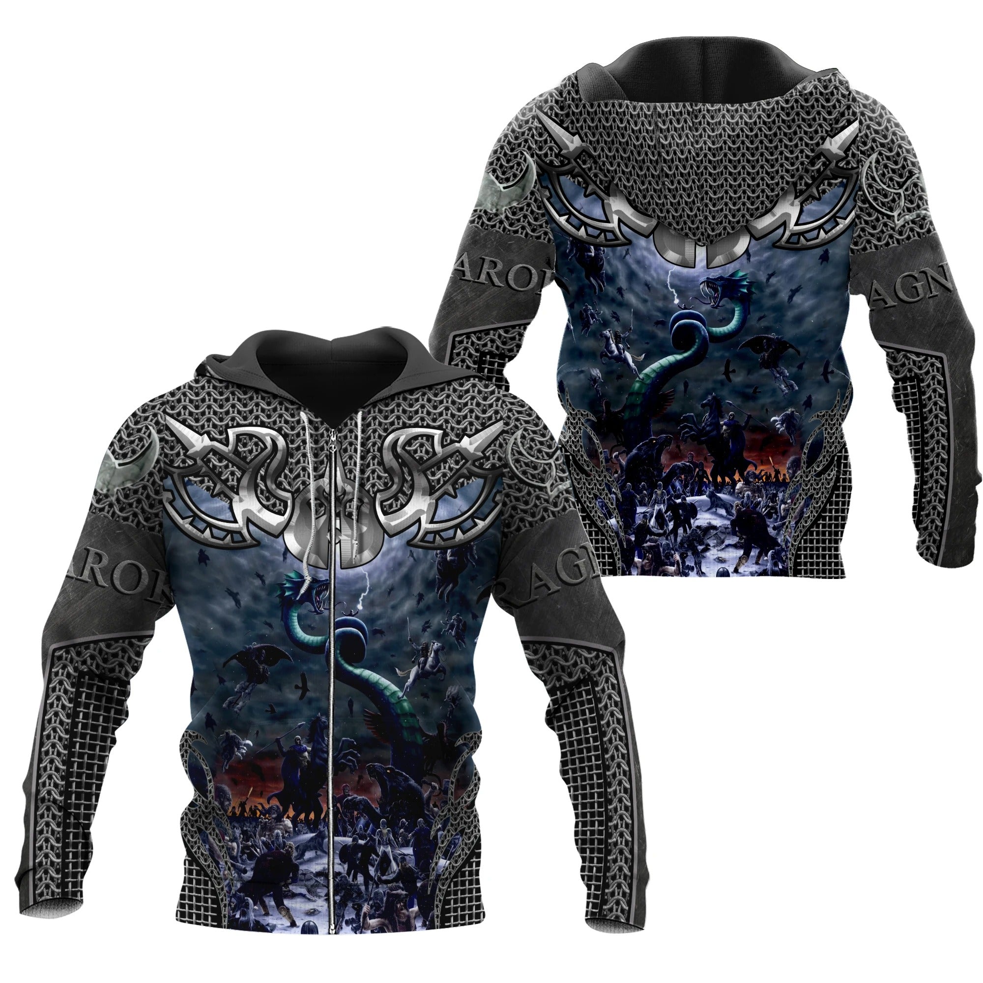 Awesome Hoodie 3D All Over Print Vikings Ragnarok- Hoodie, T-Shirt, Zip Hoodies, Sweatshirt ND290