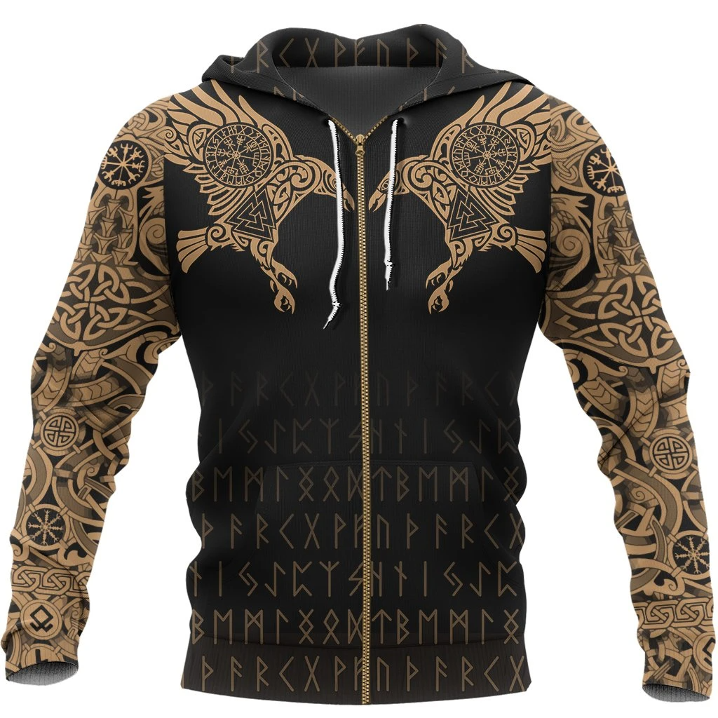 Awesome Hoodie 3D All Over Print Raven of Odin- Hoodie, T-Shirt, Zip Hoodies, Sweatshirt ND291