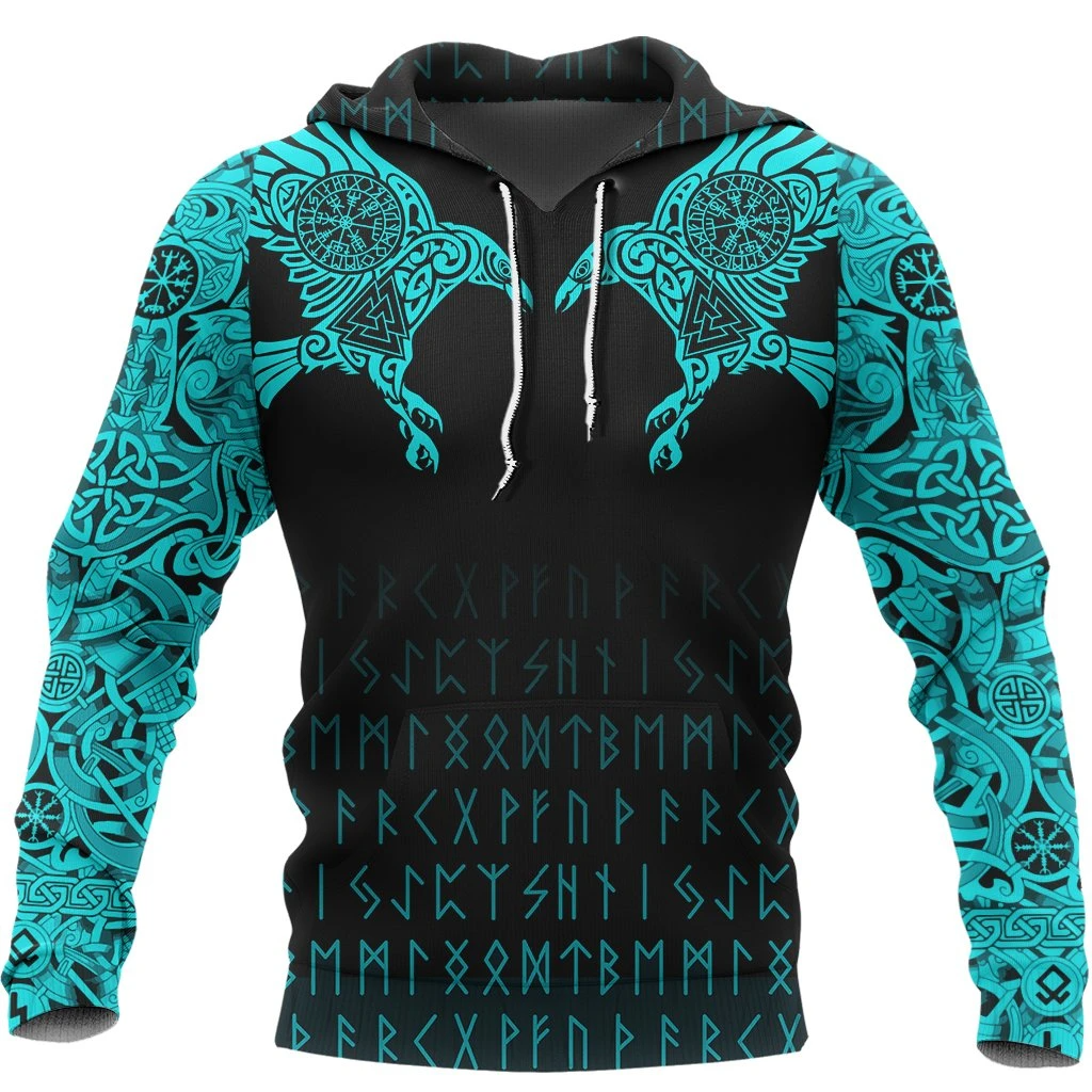 Awesome Hoodie 3D All Over Print The Raven of Odin- Hoodie, T-Shirt, Zip Hoodies, Sweatshirt ND293
