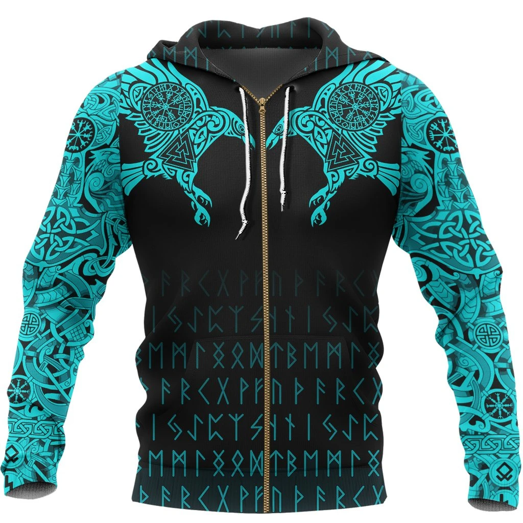 Awesome Hoodie 3D All Over Print The Raven of Odin- Hoodie, T-Shirt, Zip Hoodies, Sweatshirt ND293