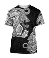 Awesome Hoodie 3D All Over Print Jormungandr and Fenrir Vikings - Hoodie, T-Shirt, Zip Hoodies, Sweatshirt ND299