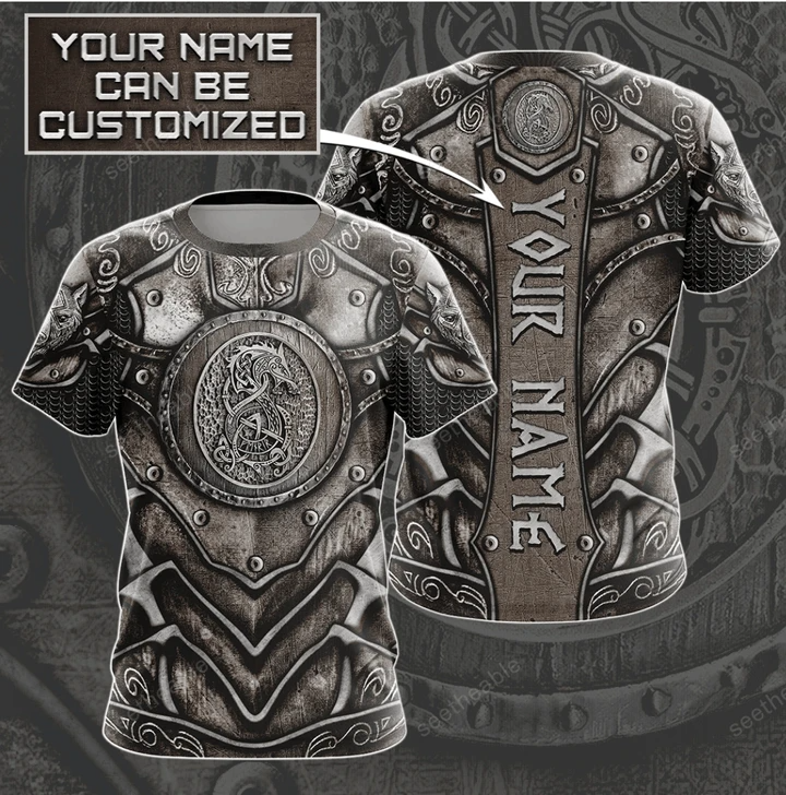 Awesome Hoodie 3D All Over Print Fenrir Wolf Viking Custom Name - Hoodie, T-Shirt, Zip Hoodies ND302