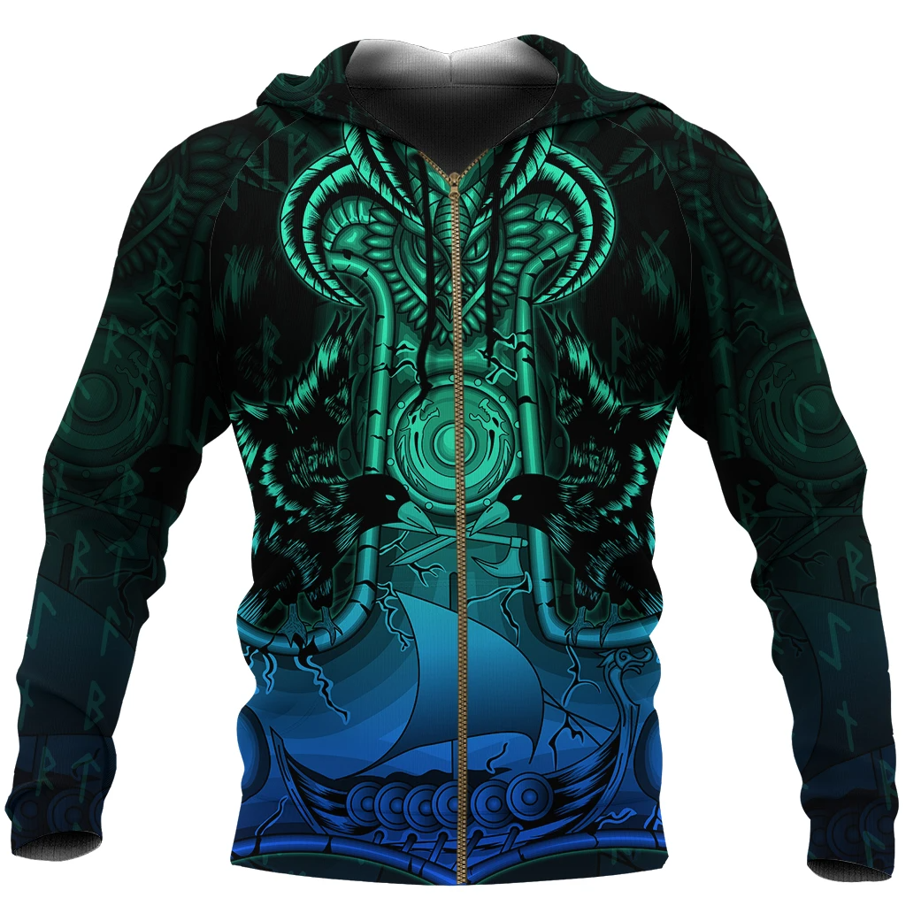 Awesome Hoodie 3D All Over Print Viking Mjolnir Drakkar - Hoodie, T-Shirt, Zip Hoodies ND304