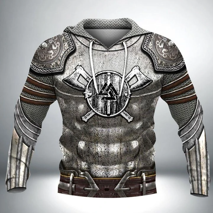 Awesome Hoodie 3D All Over Print VIKING ARMOR VALKNUT SYMBOL - Hoodie, T-Shirt, Zip Hoodies ND305