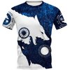 Awesome Hoodie 3D All Over Print Skoll and Hati Blue - Hoodie, T-Shirt, Zip Hoodies, Sweatshirt ND307