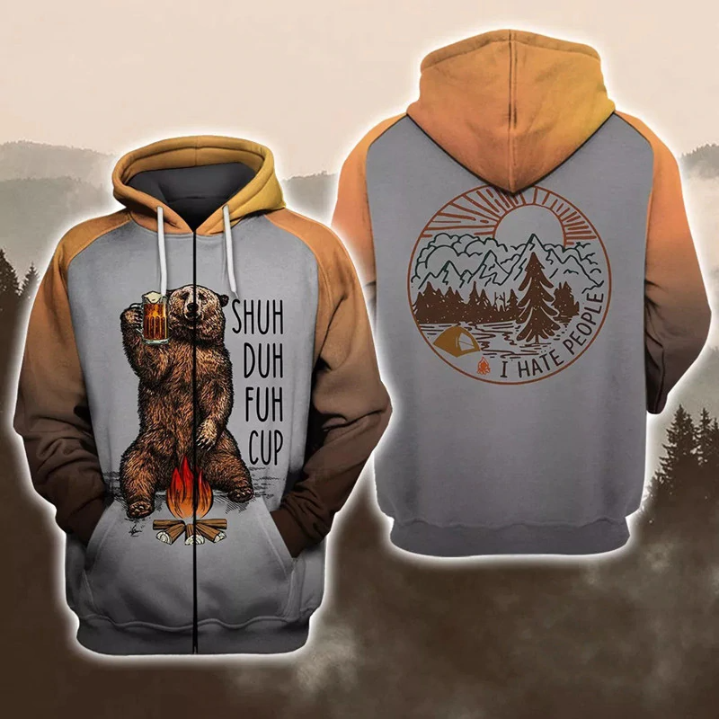 Awesome Hoodie 3D All Over Print Shuh Duh Fuh Cup Camping - Hoodie, T-Shirt, Zip Hoodies, Sweatshirt ND309