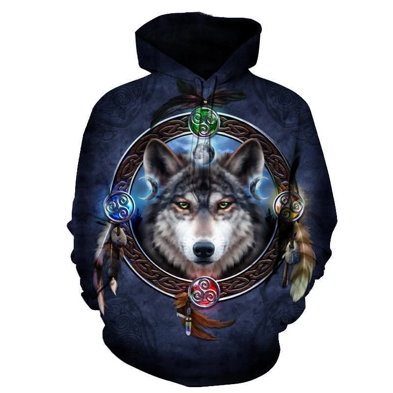 Awesome Hoodie 3D All Over Print Magic Wolf Native Hoodie ND313