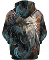 Awesome Hoodie 3D All Over Print Wolf Native Hoodie ND314