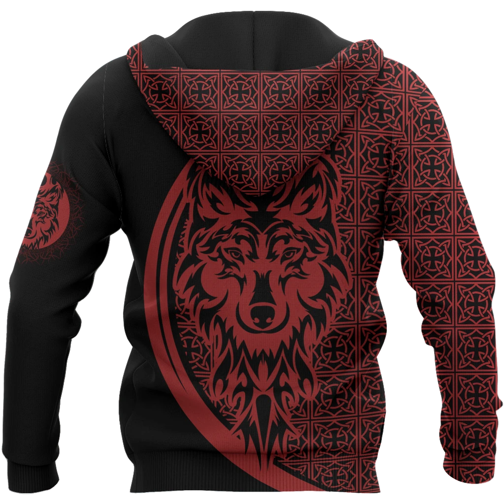 Awesome Hoodie 3D All Over Viking Wolf Tattoos - Hoodie, T-Shirt, Zip Hoodies, Sweatshirt ND318