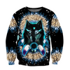 Awesome Hoodie 3D All Over Print Native Wolf- Hoodie, T-Shirt, Zip Hoodies, Sweatshirt ND326