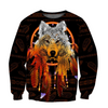 Awesome Hoodie 3D All Over Print Native Wolf- Hoodie, T-Shirt, Zip Hoodies, Sweatshirt ND328