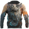 Awesome Hoodie 3D All Over Print Native American Wolf- Hoodie, T-Shirt, Zip Hoodies, Sweatshirt ND329