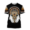 Awesome Hoodie 3D All Over Print Native American Wolf- Hoodie, T-Shirt, Zip Hoodies, Sweatshirt ND330