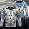 Awesome Hoodie 3D All Over Print Native White Wolf- Hoodie, T-Shirt, Zip Hoodies, Sweatshirt ND331