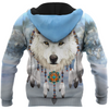 Awesome Hoodie 3D All Over Print Native White Wolf- Hoodie, T-Shirt, Zip Hoodies, Sweatshirt ND331