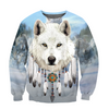 Awesome Hoodie 3D All Over Print Native White Wolf- Hoodie, T-Shirt, Zip Hoodies, Sweatshirt ND331