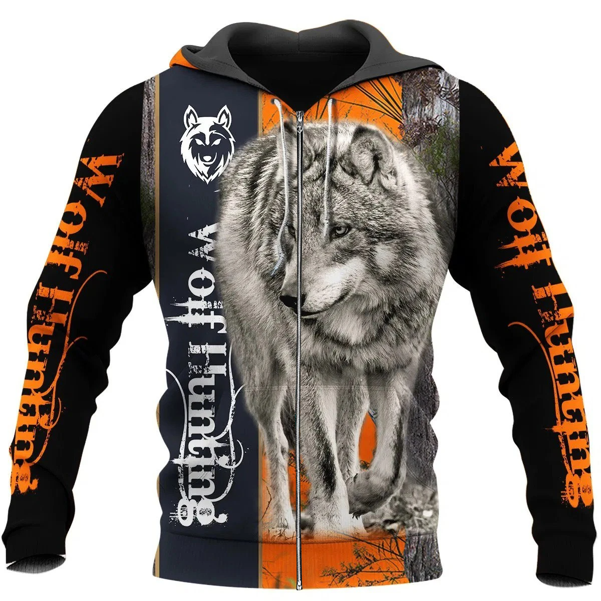 Awesome Hoodie 3D All Over Print Wolf Hunting - Hoodie, T-Shirt, Zip Hoodies, Sweatshirt ND332