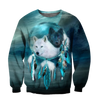 Awesome Hoodie 3D All Over Print Native American Beautiful Wolf Couple - Hoodie, T-Shirt, Zip Hoodies, Sweatshirt ND334