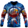 Awesome Hoodie 3D All Over Print Eagle Dreamcatcher Native American Blue - Hoodie, T-Shirt, Zip Hoodies, Sweatshirt ND336