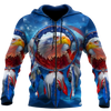 Awesome Hoodie 3D All Over Print Eagle Dreamcatcher Native American Blue - Hoodie, T-Shirt, Zip Hoodies, Sweatshirt ND336