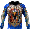 Awesome Hoodie 3D All Over Print Eagle Native American Blue Galaxy - Hoodie, T-Shirt, Zip Hoodies, Sweatshirt ND337