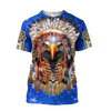 Awesome Hoodie 3D All Over Print Eagle Native American Blue Galaxy - Hoodie, T-Shirt, Zip Hoodies, Sweatshirt ND337