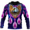 Awesome Hoodie 3D All Over Print Eagle Purple Dreamcatcher Native American - Hoodie, T-Shirt, Zip Hoodies, Sweatshirt ND338