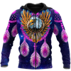 Awesome Hoodie 3D All Over Print Eagle Purple Dreamcatcher Native American - Hoodie, T-Shirt, Zip Hoodies, Sweatshirt ND338