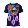 Awesome Hoodie 3D All Over Print Eagle Purple Dreamcatcher Native American - Hoodie, T-Shirt, Zip Hoodies, Sweatshirt ND338