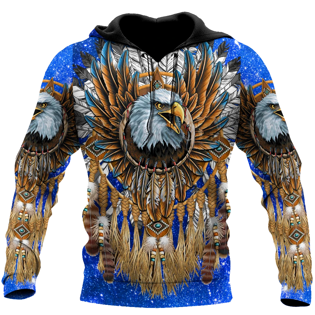 Awesome Hoodie 3D All Over Print Eagle Dreamcatcher Native American - Hoodie, T-Shirt, Zip Hoodies, Sweatshirt ND341