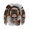 Awesome Hoodie 3D All Over Print Sugar Native Skull - Hoodie, T-Shirt, Zip Hoodies, Sweatshirt ND343
