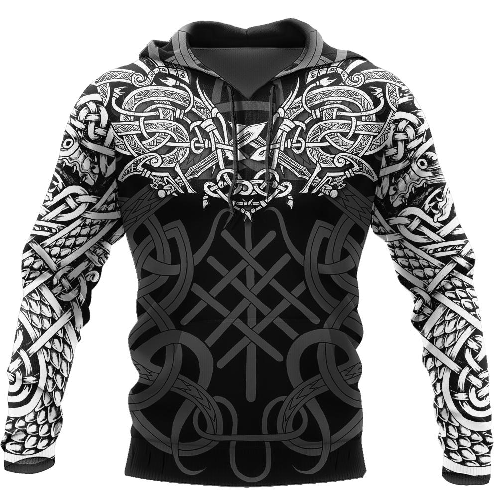 Awesome Hoodie 3D All Over Print Viking Celtic Tattoos - Hoodie, T-Shirt, Zip Hoodies, Sweatshirt ND345