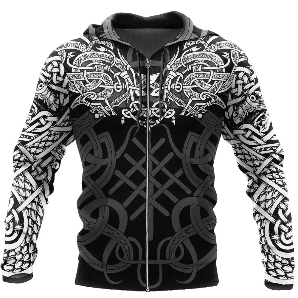 Awesome Hoodie 3D All Over Print Viking Celtic Tattoos - Hoodie, T-Shirt, Zip Hoodies, Sweatshirt ND345