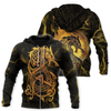 Awesome Hoodie 3D All Over Print Viking Fenrir With Fire Serpents - Hoodie, T-Shirt, Zip Hoodies ND352