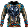 Awesome Hoodie 3D All Over Print Native Wolf - Hoodie, T-Shirt, Zip Hoodies, Sweatshirt ND355